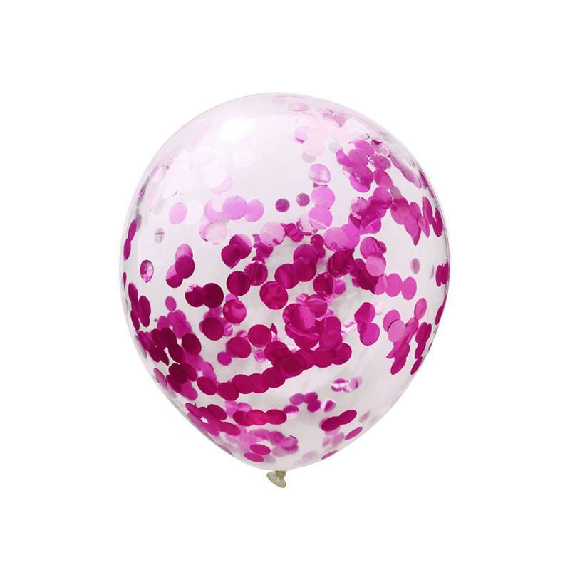 Zzz 1Pc 12 /18/36Inci Balon Bulat Latex Transparan Tiup Helium Glitter C