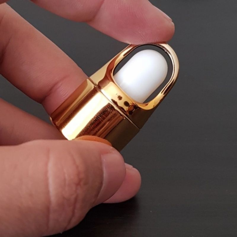 botol kaca 10ml bening tebal ring gold