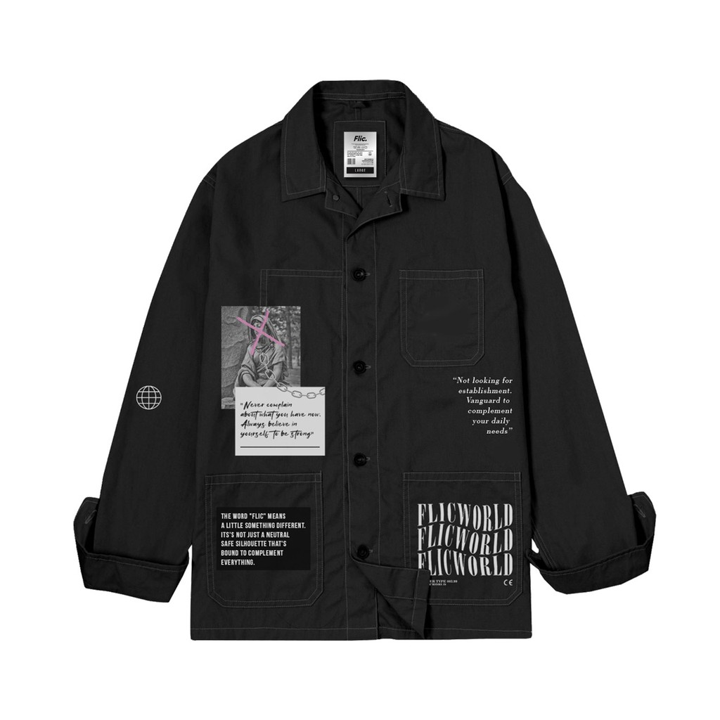 FLICWORLD - Way Out Overshirt Jacket Black
