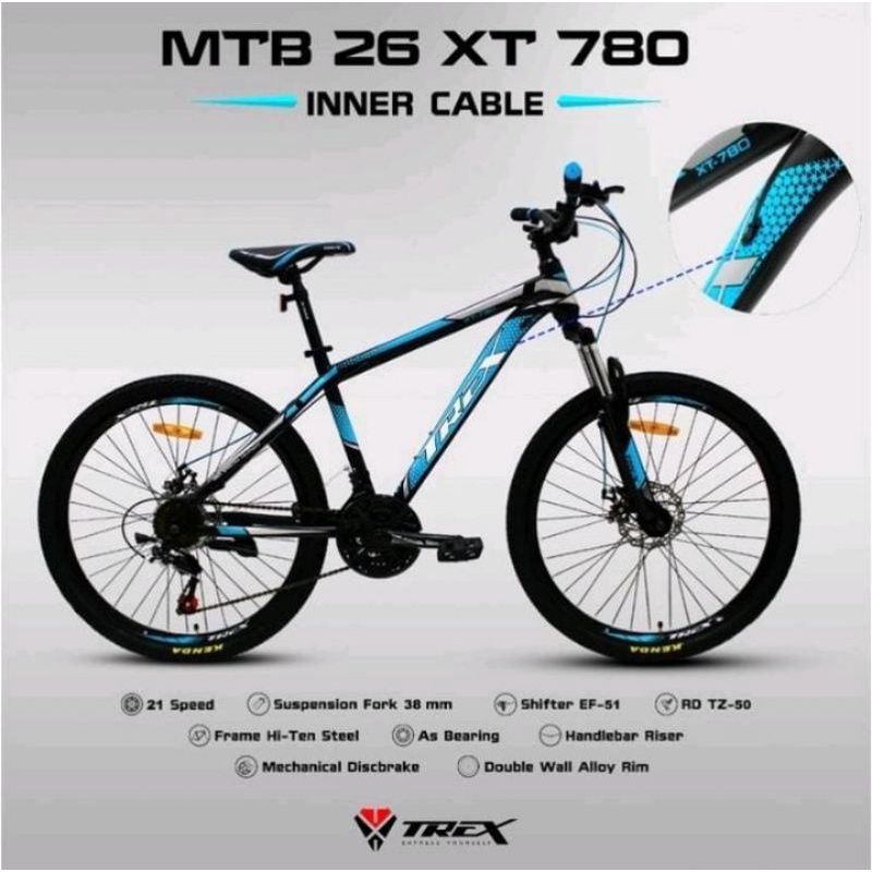 SEPEDA GUNUNG TREX 26 INCH XT 780