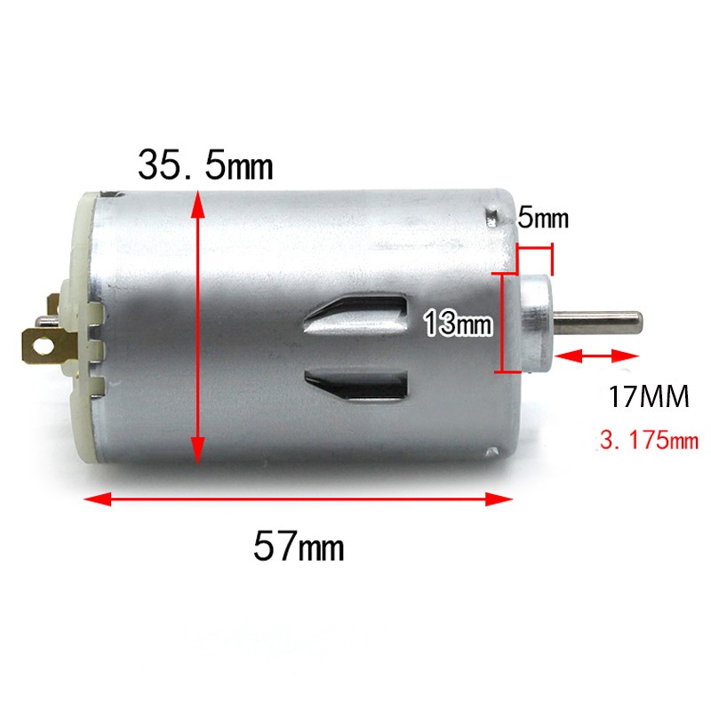 Dinamo Motor 550 DC 12V Long Axis ( 550LX)