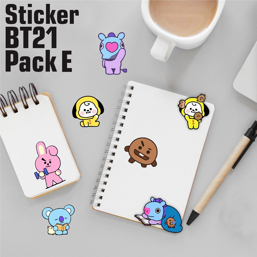 Sticker Pack Tumblr Aesthetic  BTS Bangtan BT21 Waterproof Hiasan Laptop Botol Tumbler Case Hp DIY Stiker Laptop Notebook