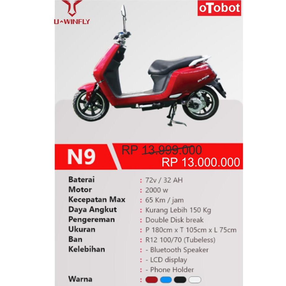 Uwinfly N9 - Sepeda Motor Listrik