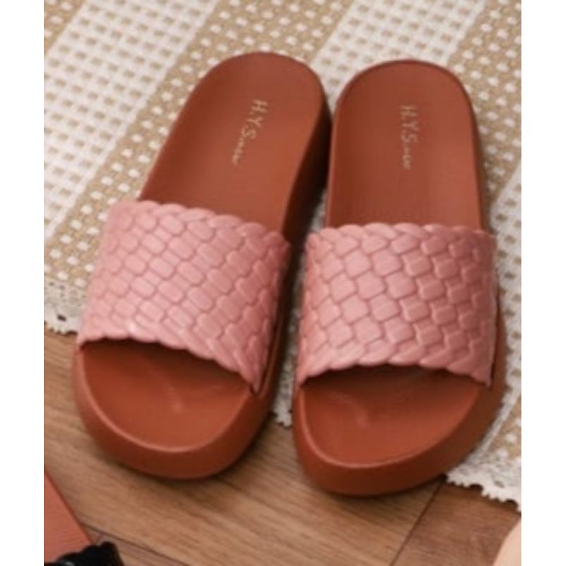 sandal wanita  selop Jelly karet import wanita wadgesTEBAL  hys