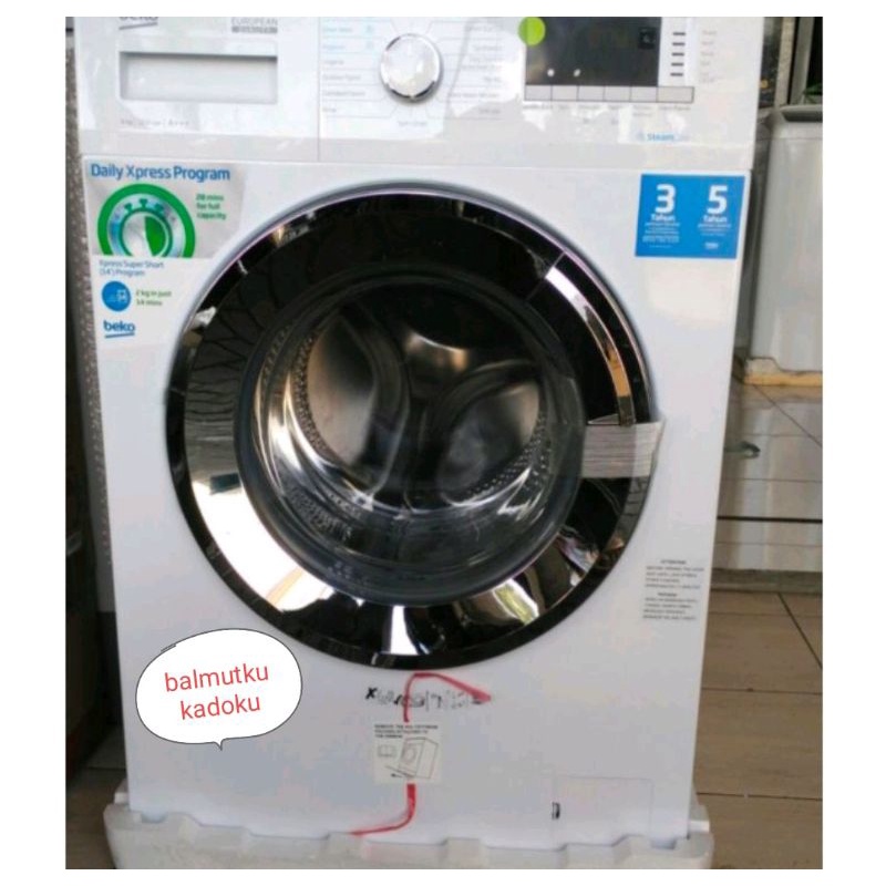 MESIN CUCI 8 KG BEKO FRONT LOADING WCV 8612XOST/ WCV8612XOST/ WCV 8612 XOST