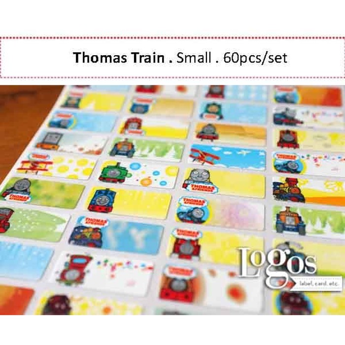 

HNVHH876 Thomas the Train Sticker. Name Label Small. Stiker nama anak