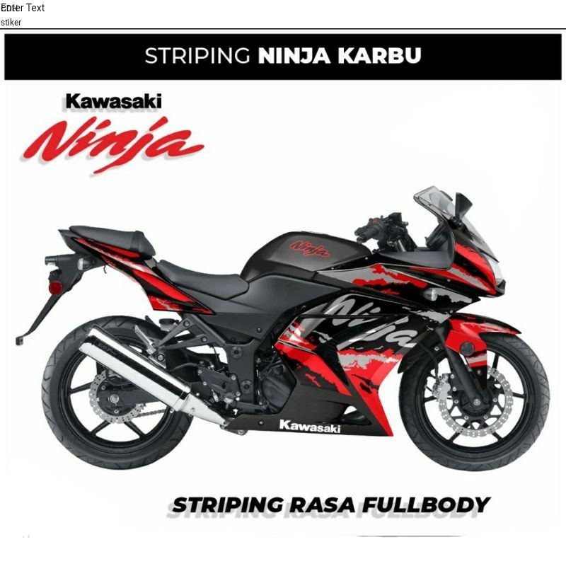 STRIPING VARIASI NINJA 250 KARBU STIKER KEREN