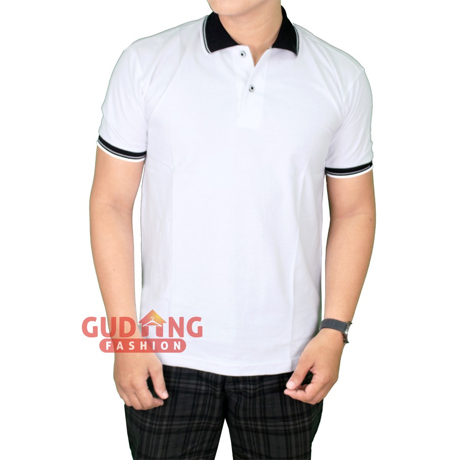 Kaos Berkerah Polos Depan Belakang PLS 78