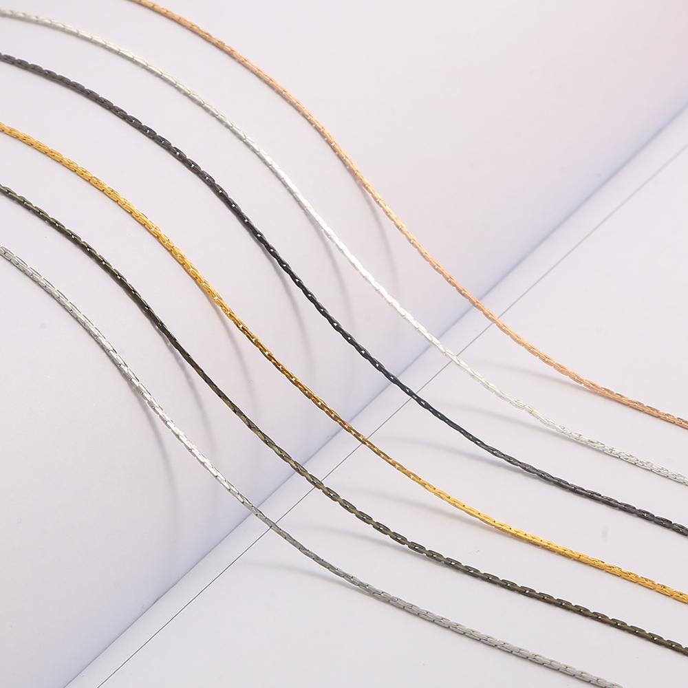 1m/lot 0.8mm Copper Wire Chain Necklace Chains Link for Jewelry Making Tail Extender Chain DIY Choker Anklet Connector Supplies