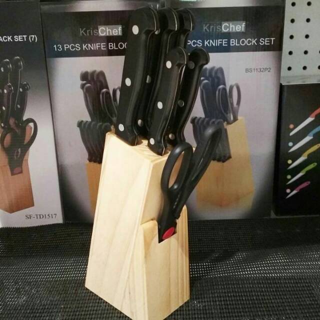 KRISCHEF KNIFE BLOCK SET Pisau dapur