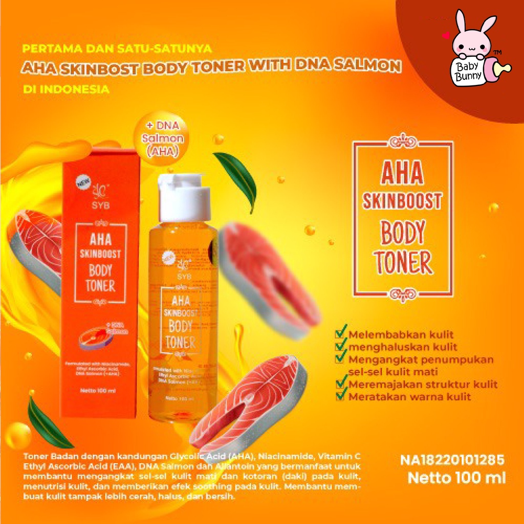 ❤ BELIA ❤ SYB Toner Badan Red Jelly | Toner Coklat 100ml | AHA SKINBOOST BODY TONER | Toner Wajah Putih | Toner Tubuh (✔BPOM)