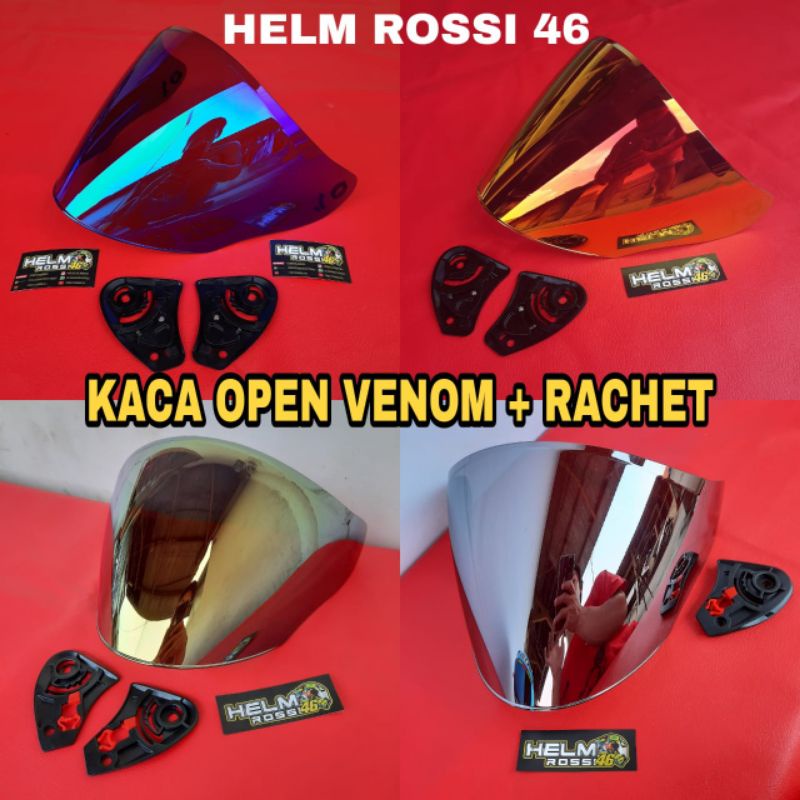 Kaca Visor Open Venom Iridium RED GOLD KYT Dj Maru Ink Centro Galaxy Slide Dynamic Kyoto GIX G2 Silv