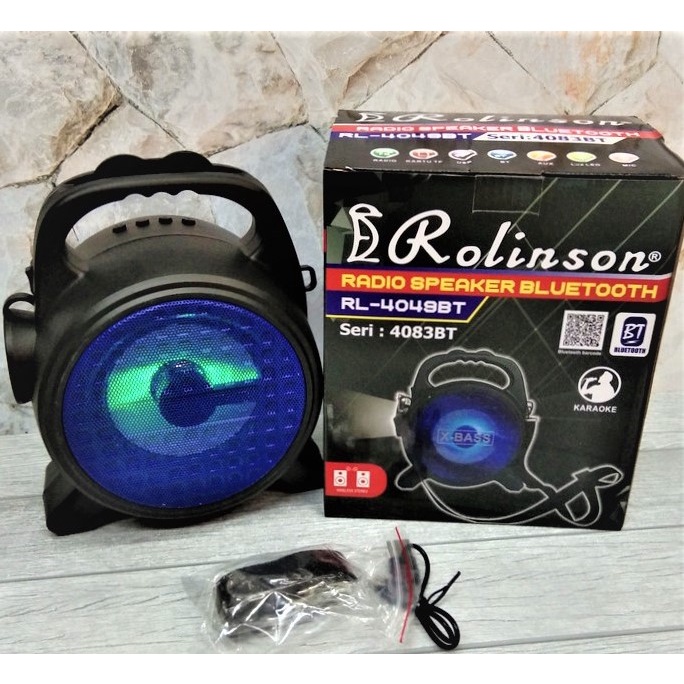 Radio Speaker Bluetooth RL-47049BT Seri 4083BT Speaker Pinggang MP3 Gantung Gagang Portable Rolinson