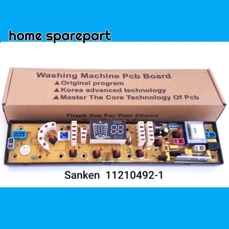 Modul pcb mesin cuci sanken QW-S890 code part 492-1 original program