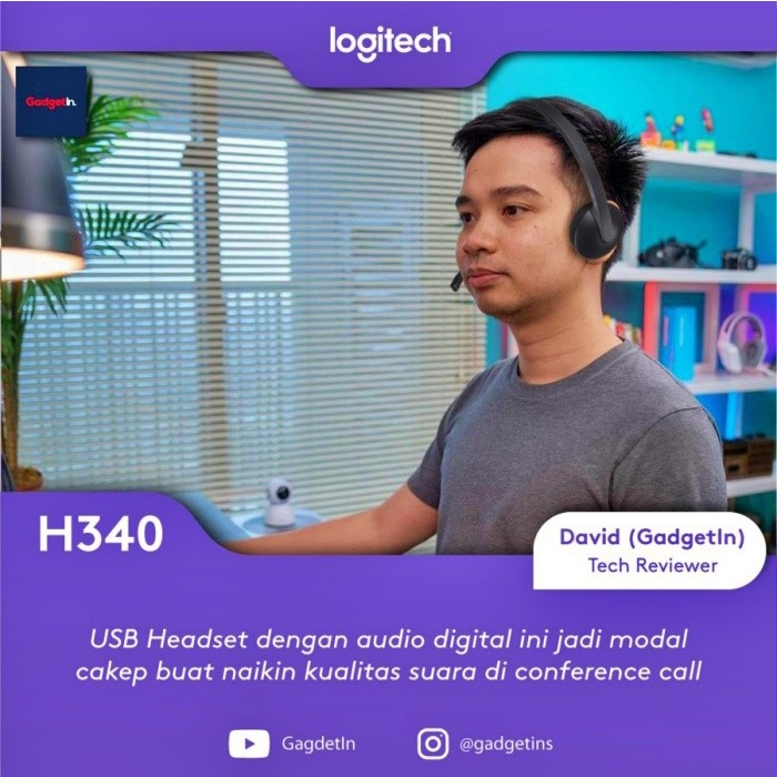 Headset Logitech H340 USB