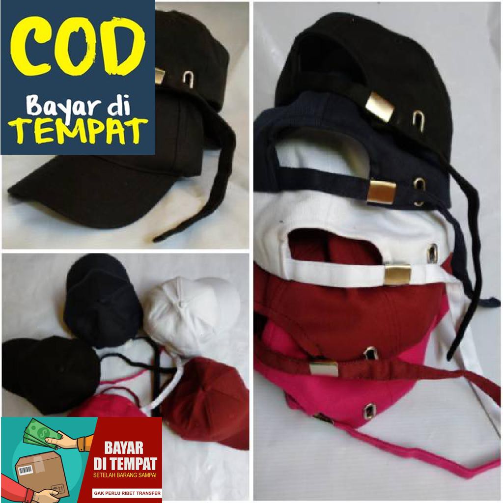 TOPI BASEBALL POLOS CAP TALI PANJANG Sultan