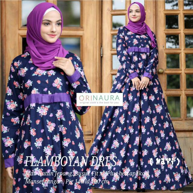 Gamis katun jepang ori naura
