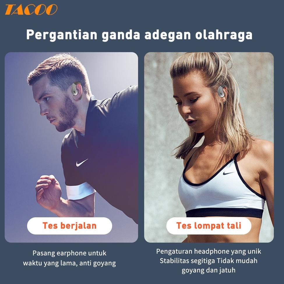 PALING DIMINATI (New) TACOO TWS Wireless Sport Bluetooth Earphone/Earbuds Headset Anti Slip Hi-Fi So