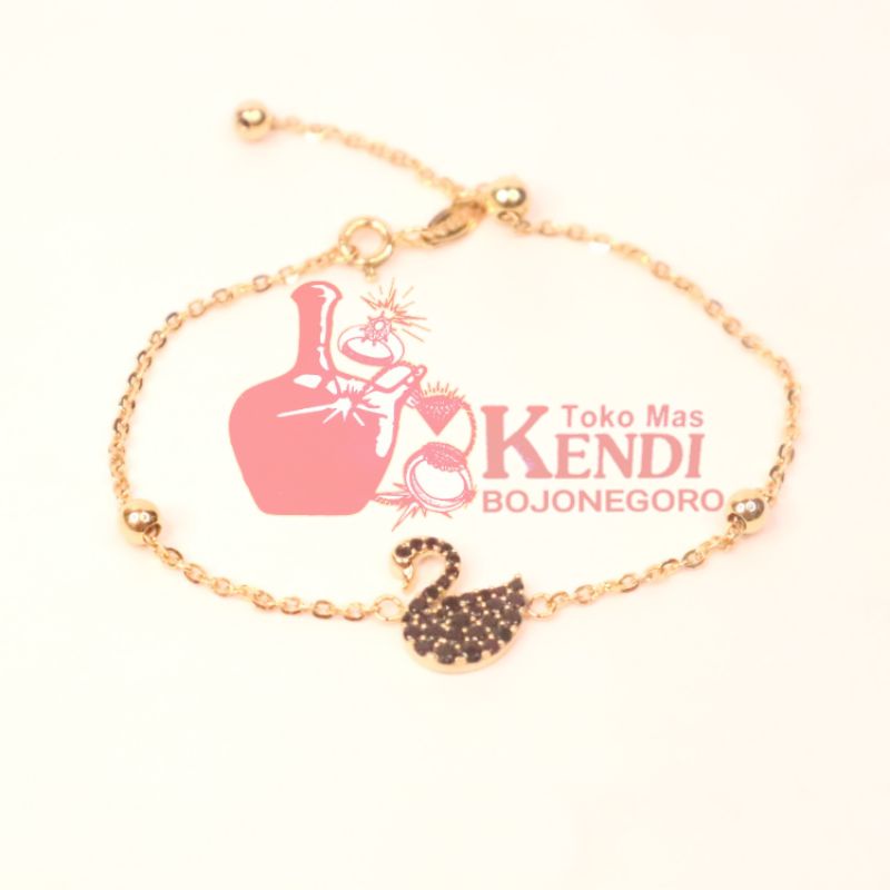 Gelang Serut Emas Bracelet Gold UBS black Swan