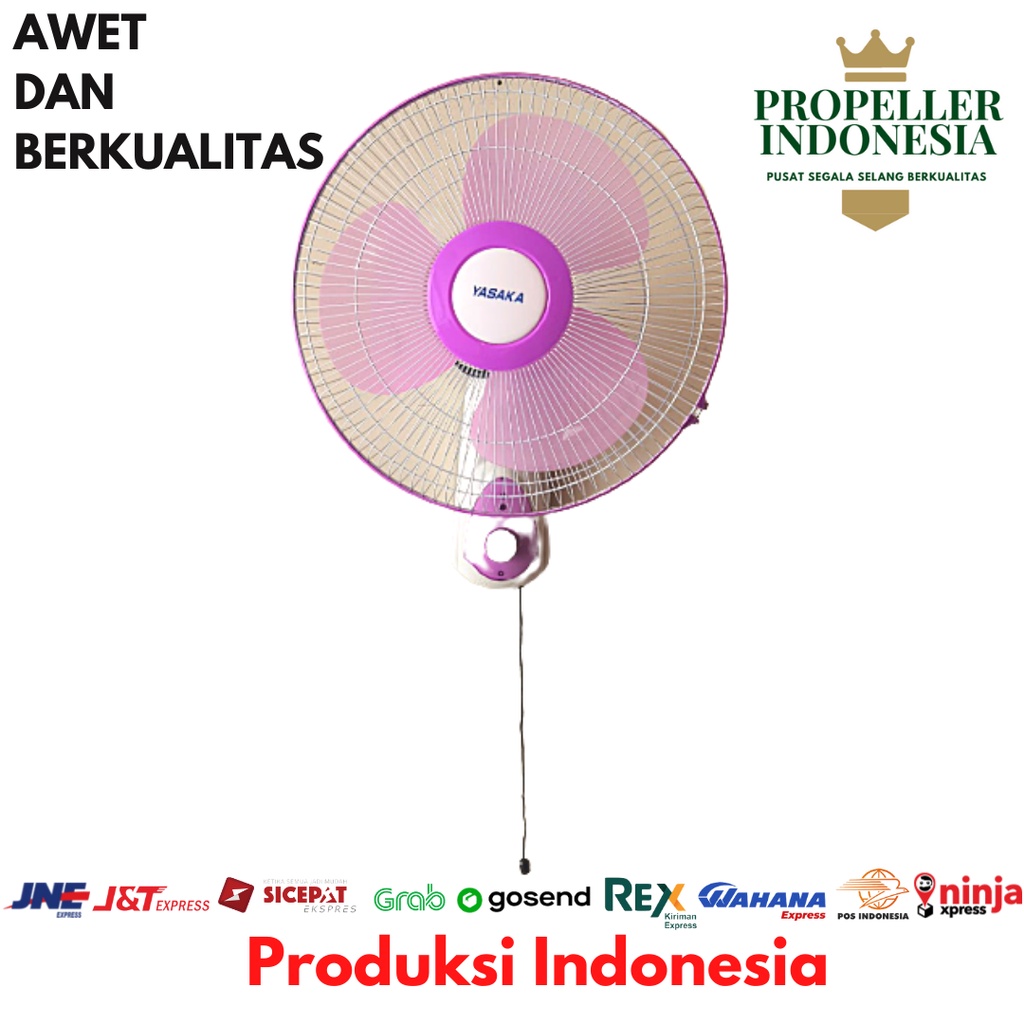 Kipas Angin Dinding 16 Inch Kipas Angin Gantung 1 Tali - 1608 Kipas Angin Tembok Plastik Kipas Bulat 16 inch Wall Fan