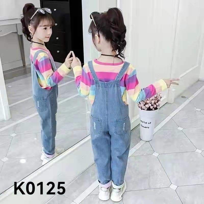 Overall Jeans Anak Perempuan Import/Baju kodok premium import