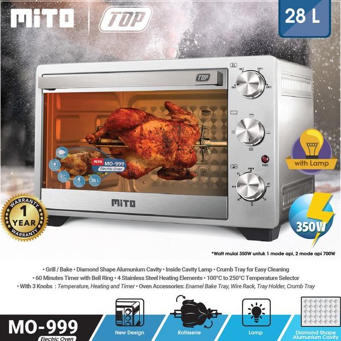 Oven Listrik Mito MO-999 TOP - Electric Oven 28 Liter MO999