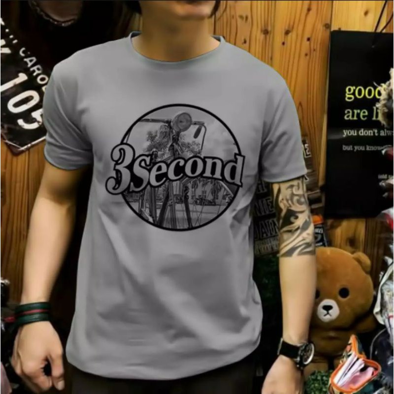 kaos oblong 3 second