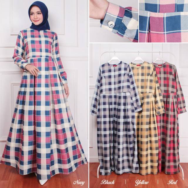Gamis baby corduroy kotak