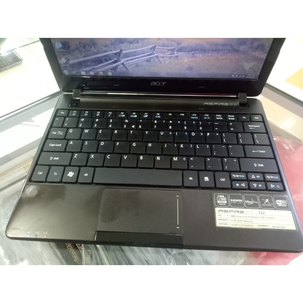 Notebook Acer ONE 722 Second buat sekolah online kuliah kerja