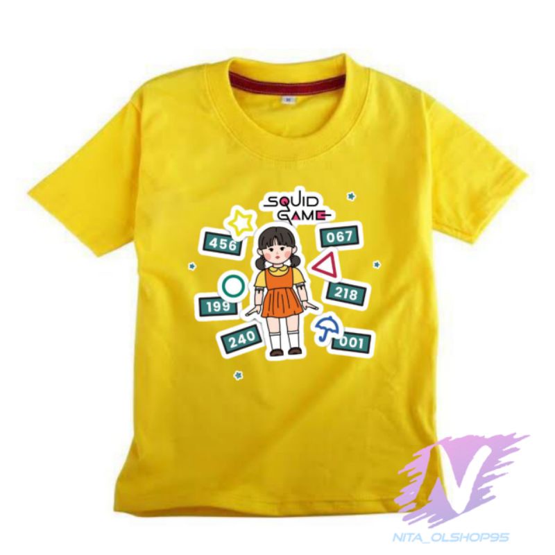 kaos squid game baju squid game kaos anak baju anak