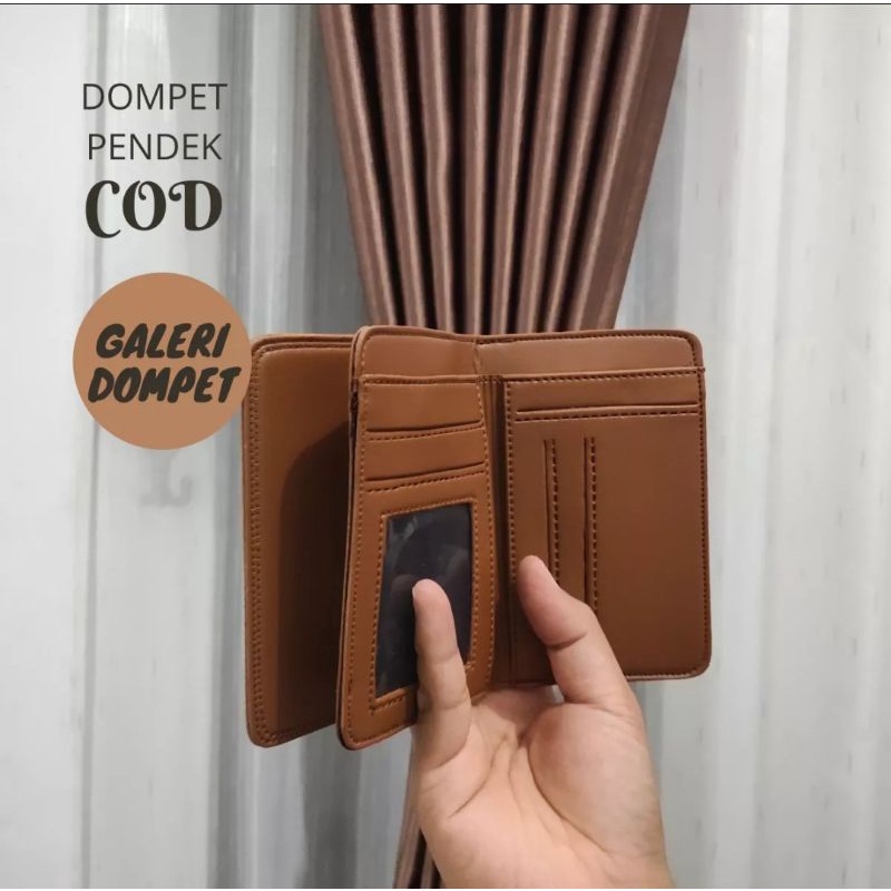 (Grosir) dompet kulit PU lipat berdiri ukuran 3/4 , pendek, panjang, dompet kartu, card holder, name tag brand embos