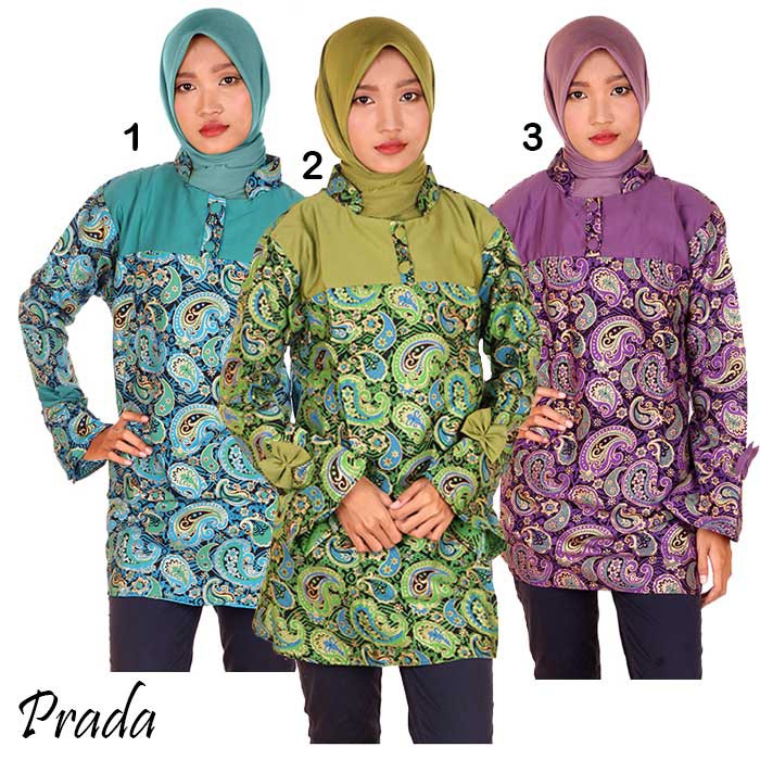 Blouse Batik Blus Kerja Wanita Amoeba Prodo