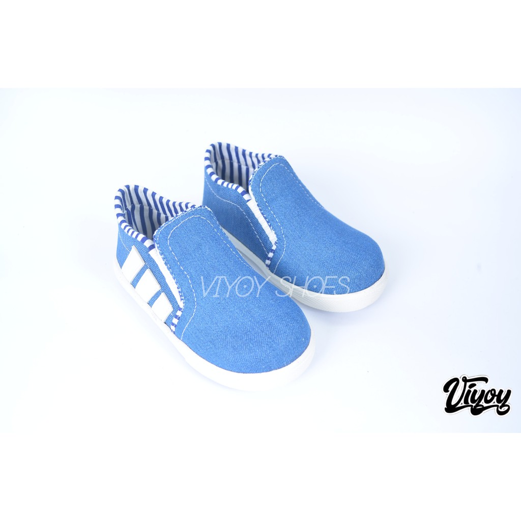 Sepatu Anak Slip On Sport Denim Murah Sepatu Anak kece dan Gaul