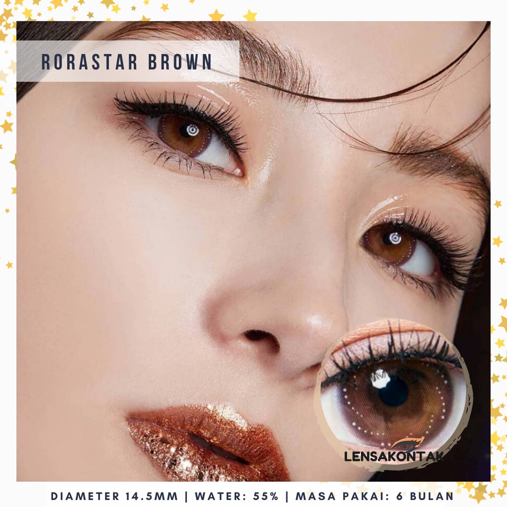 (CUCI GUDANG) Softlens Lollipop lens Rorastar limited edition Brown / Coklat