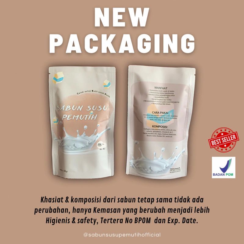 Sabun Susu Pemutih badan dan wajah BPOM