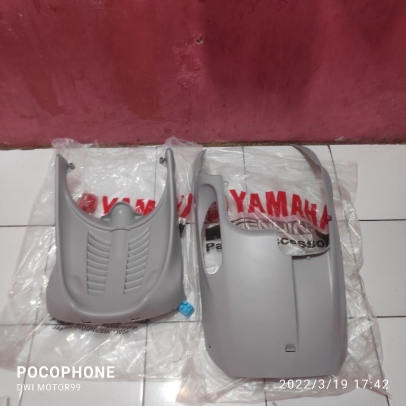 PARLONG DEK PARUH DAN KOLONG PUTIH MIO SPORTY SMILE ORIGINAL ORI YAMAHA GENUINE PART SILVER