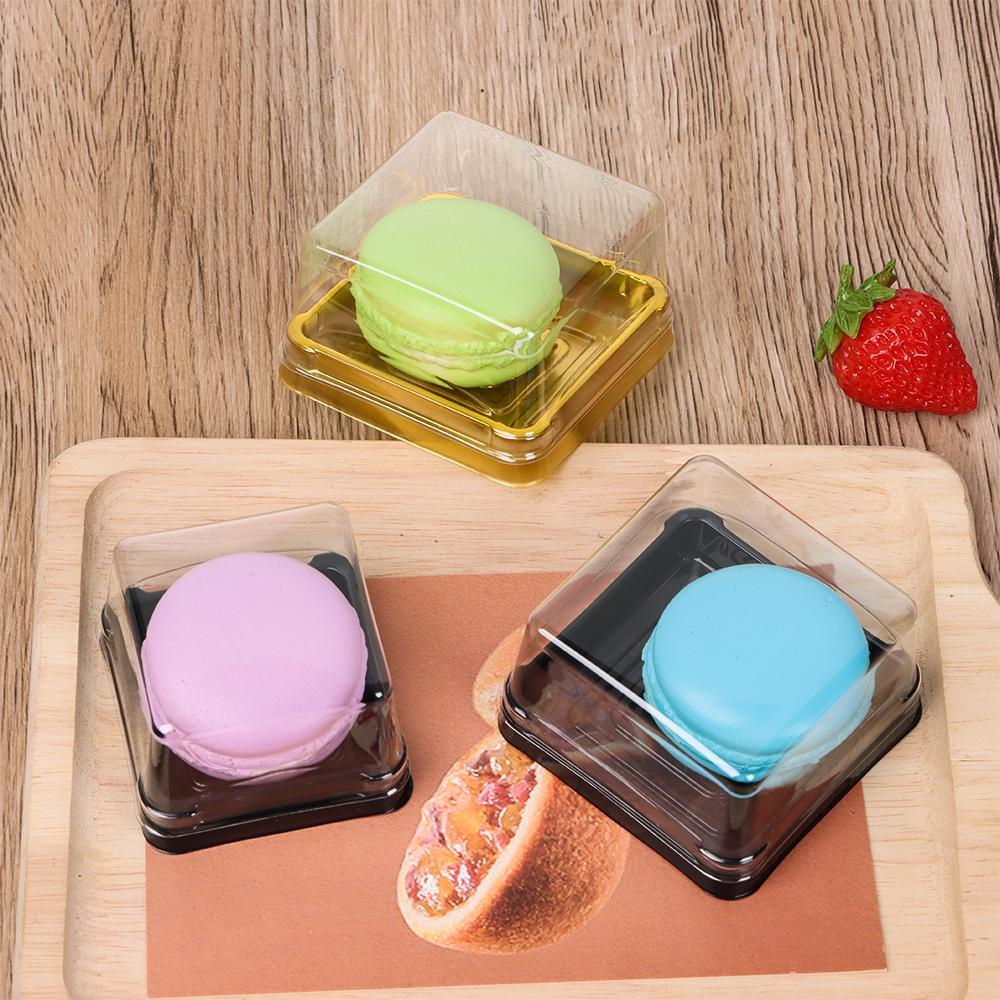 Suyo 50Sets Square Moon Cake China Mid-Autumn Festival Happy Birthday Wedding Party Natal Cupcake Kemasan Packing Box