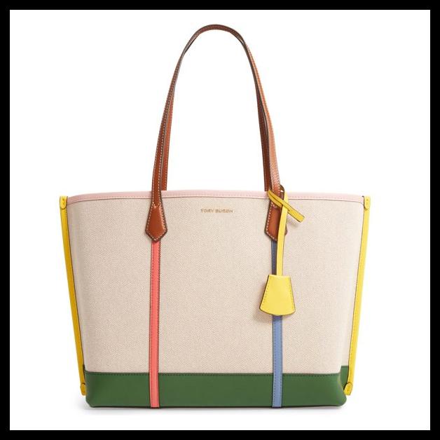 Bag Canvas - Tas Wanita Branded / Tb Perry Canvas Triple Compartment Tote
