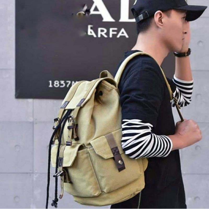 TP23 Tas Ransel Pria Backpack Sekolah Tas Punggung Outdoor