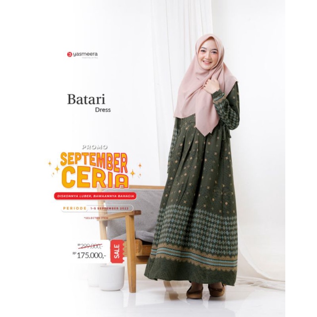 Galeri Azifa batari dress by yasmeera / Gamis premium