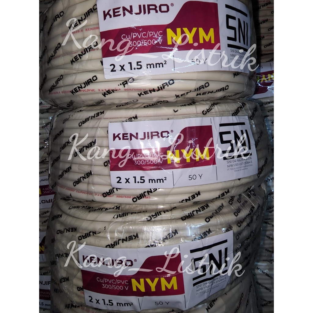 Kabel NYM KENJIRO 2x1,5mm SNI / Kabel SNI NYM 2x1,5mm