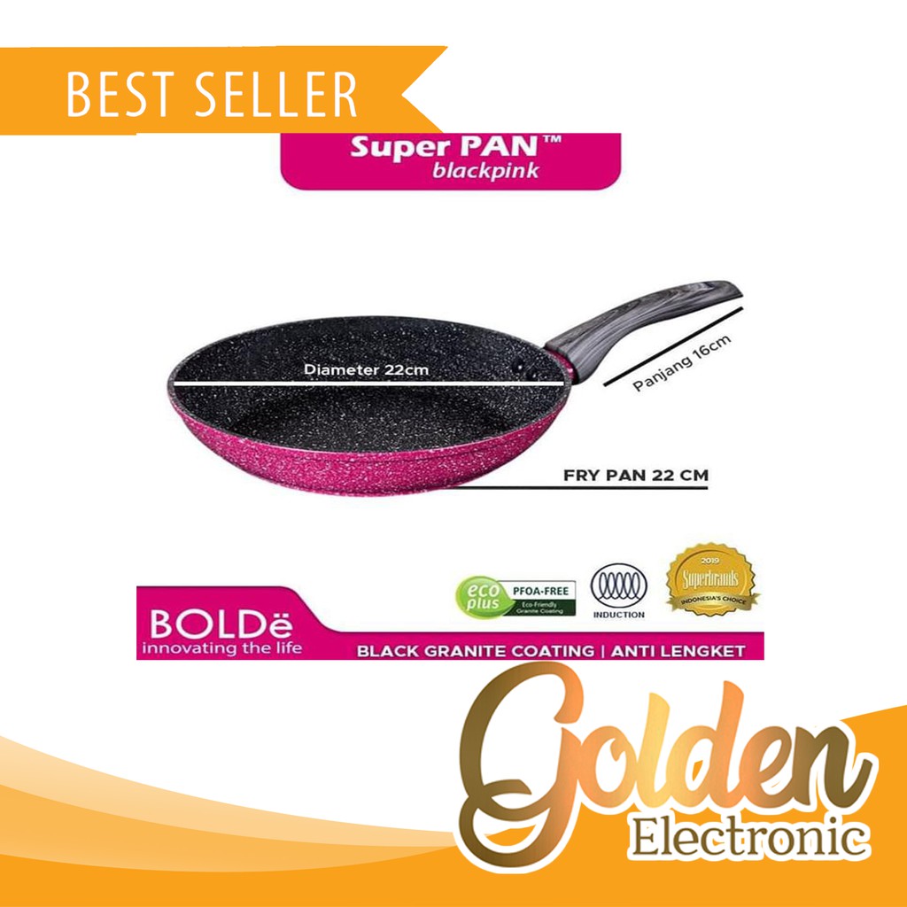 BOLDe Super Pan 22cm Fry Pan BLACKPINK / BOLDe 22cm Fry PAN BLACK PINK