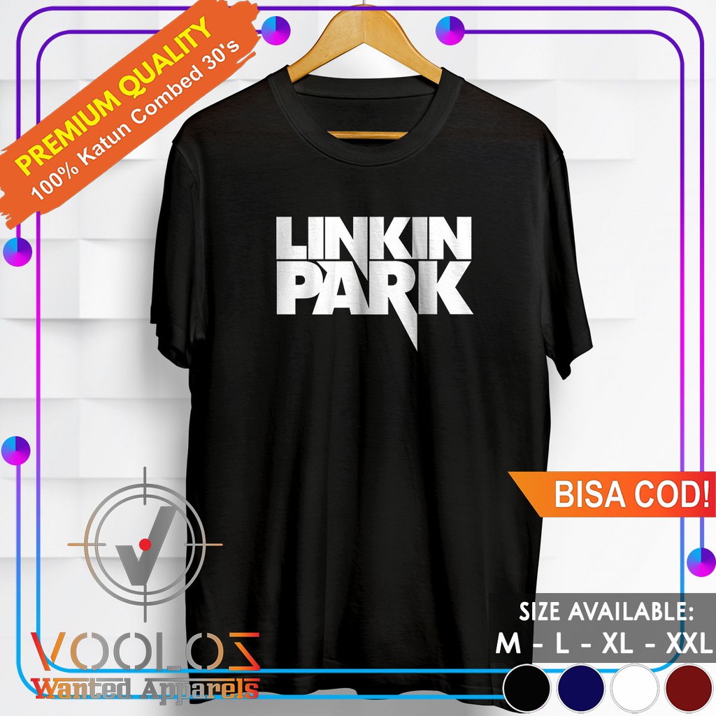 Kaos Band Linkin Park Baju Distro Pria Branded Original Tshirt Cowok Keren Kekinian Linkin Park Fnt