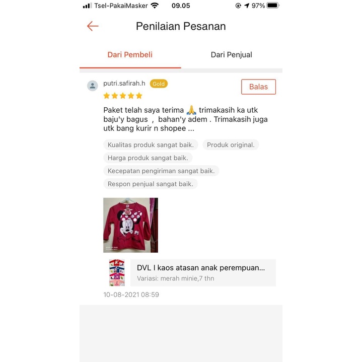 DVL I kaos atasan anak perempuan minnie uk 1-9 tahun / baju kaos anak  tangan panjang part 1