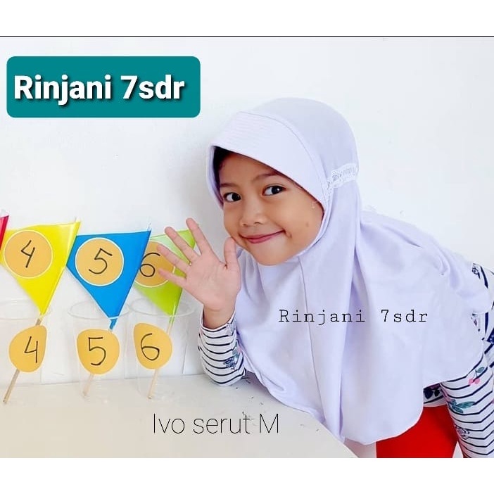 KERUDUNG HIJAB SEKOLAH ANAK SD.SMP.SMA/BERGO IVO SERUT/RABBANI ANAK