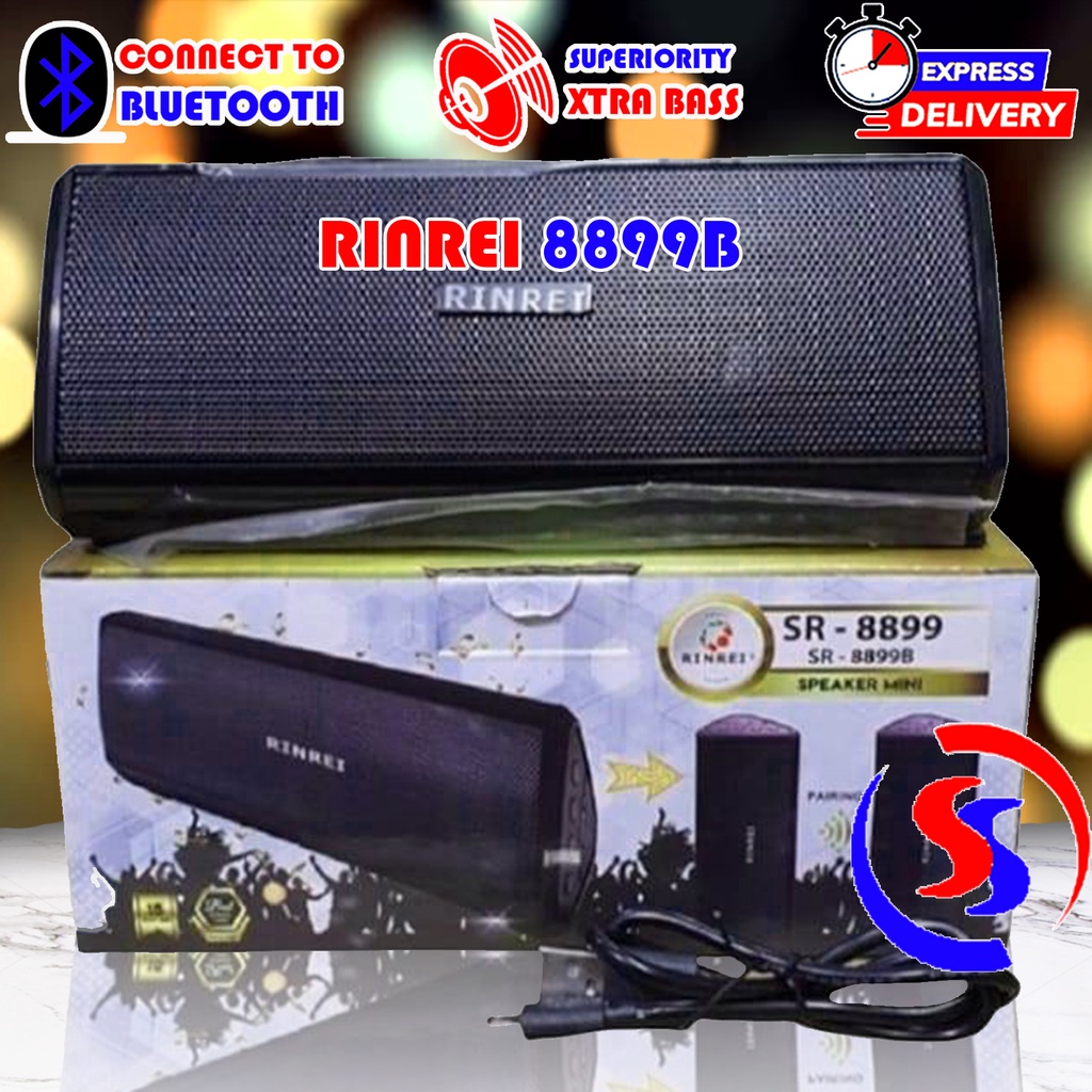 SPEAKER BLUETOOTH SPEAKER BASS RINREI 8899B GARANSI RESMI BONUS KABEL FAST CHARGING