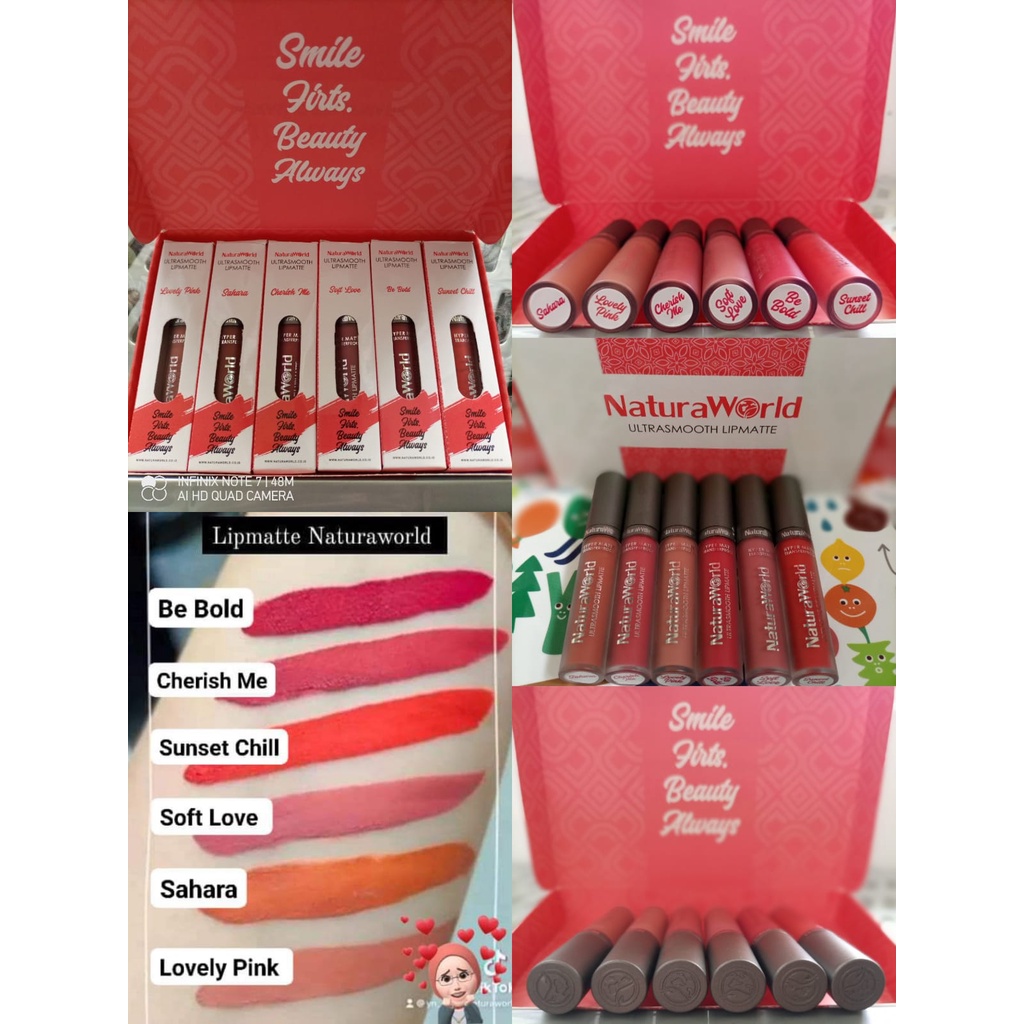 [Member Resmi] Lipmatte Naturaworld 100% Original Lipmatte Sultan Termurah Kecantikan Bibir Lipstik 