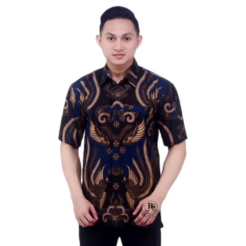 Kemeja batik pria lengan pendek reguler | Baju batik pria lengan pendek