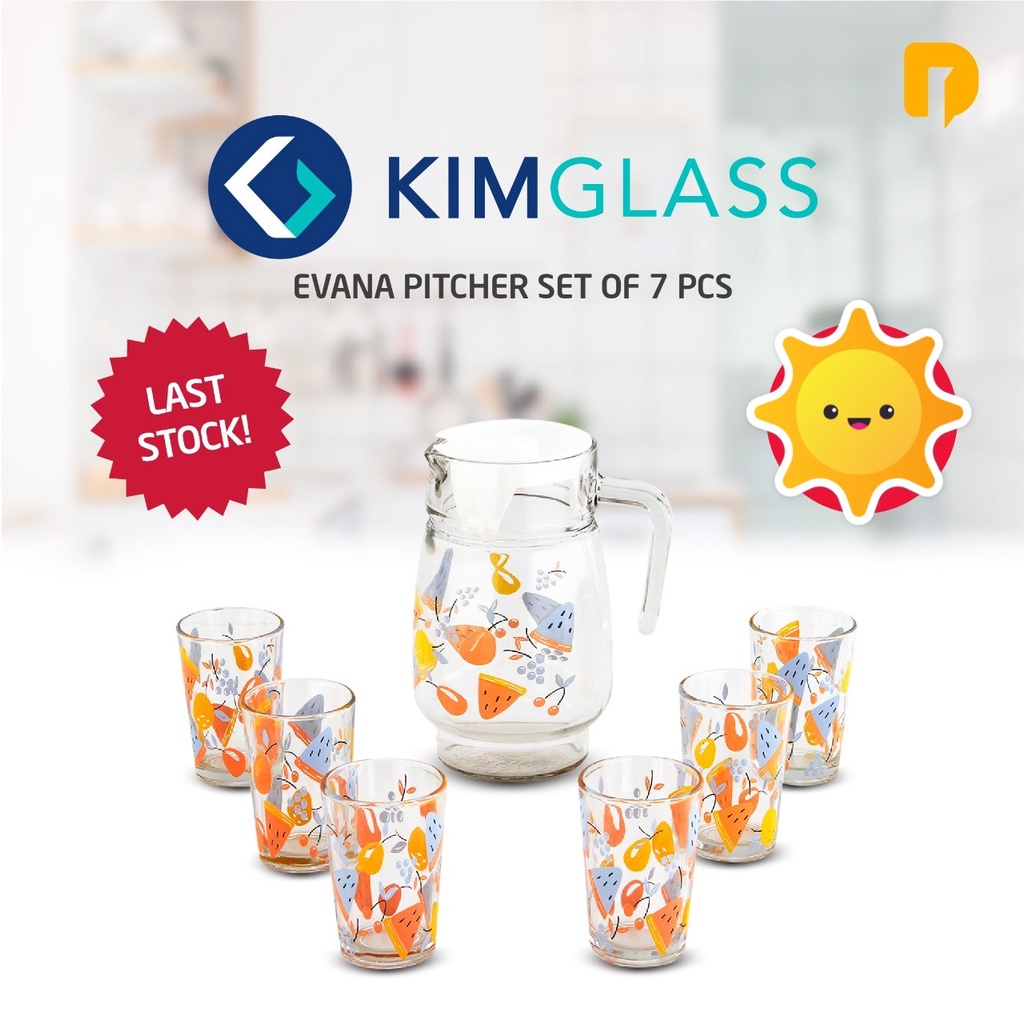 Kimglass Evana Pitcher set of 7 Pcs