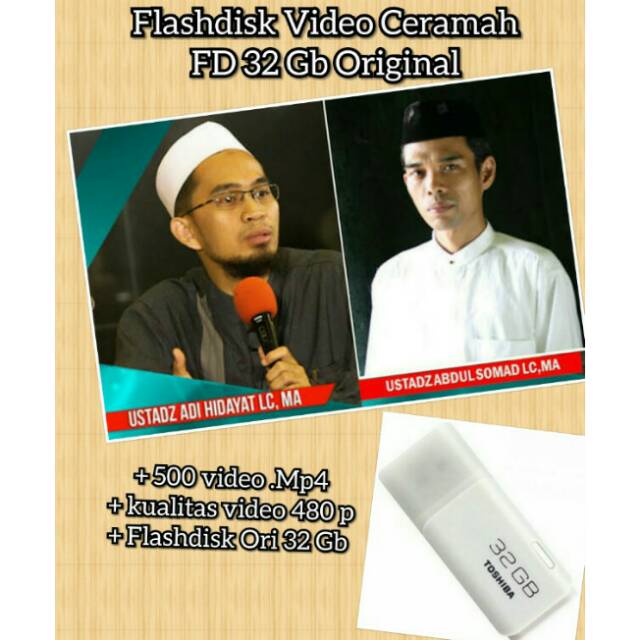 Flashdisk Kajian Ustadz Adi Hidayat Dan Ustadz Abdul Somad Shopee Indonesia